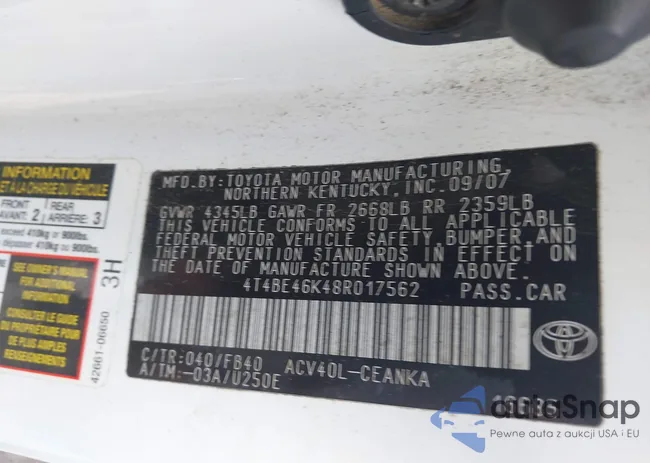 4T4BE46K48R017562: 42502891