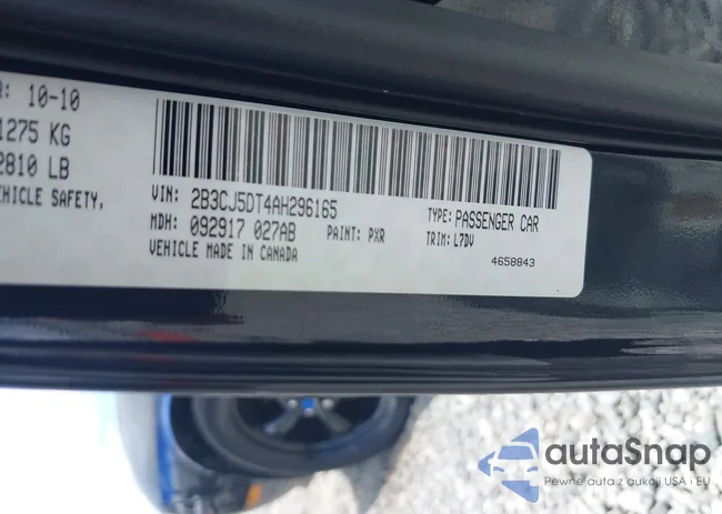 2B3CJ5DT4AH296165: 42503085