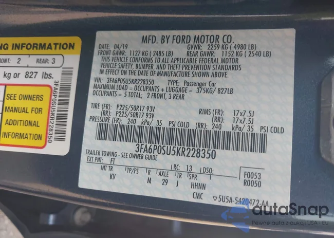 3FA6P0SU5KR228350: 42502314