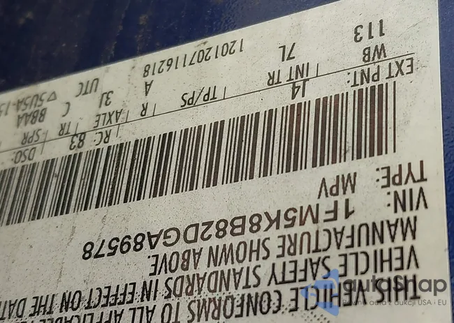 1FM5K8B82DGA89578: 42502355