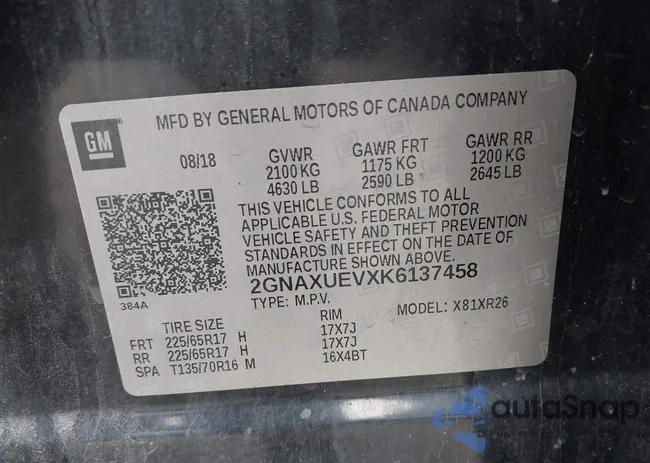 2GNAXUEVXK6137458: 42502369