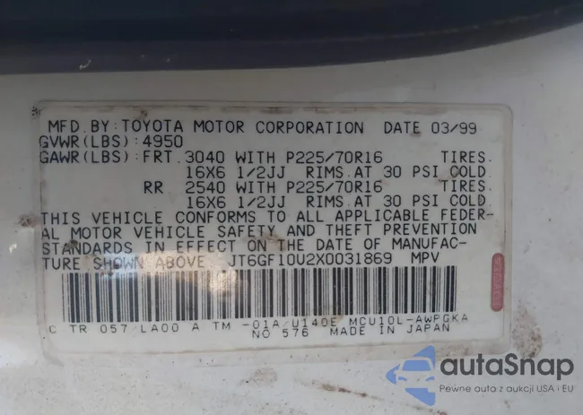 JT6GF10U2X0031869: 42502438