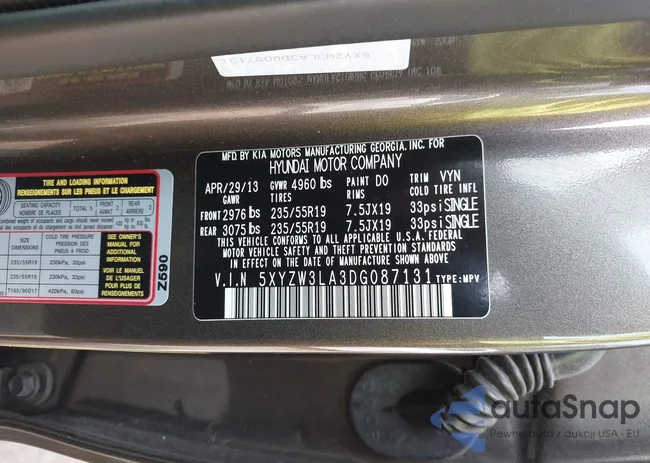 5XYZW3LA3DG087131: 42502472