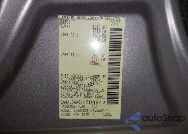 1N4AL3AP9EN209942: 42502547