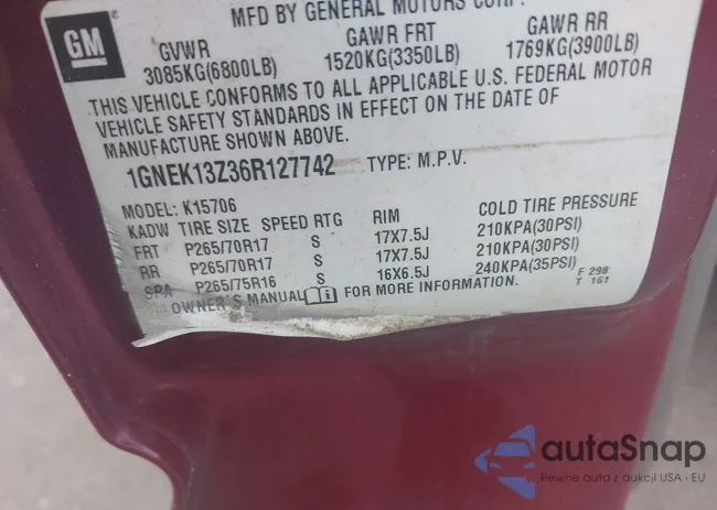 1GNEK13Z36R127742: 42503756