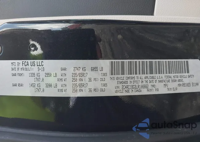 2C4RC1BG3LR106662: 42503923