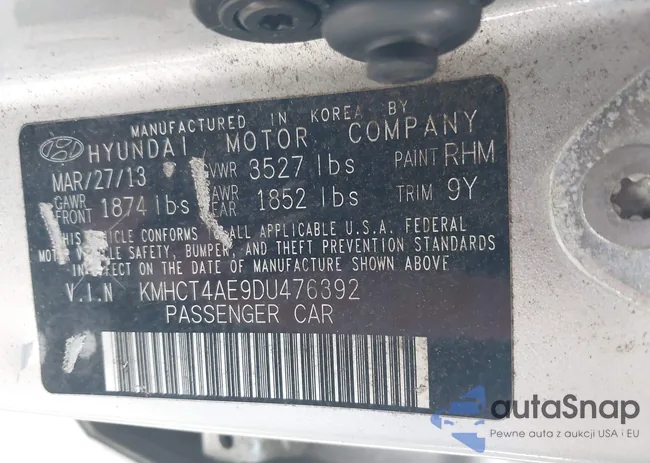 KMHCT4AE9DU476392: 42504085