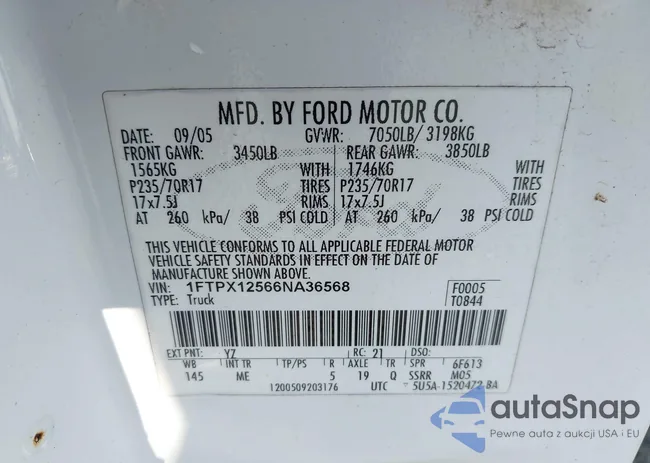 1FTPX12566NA36568: 42503258