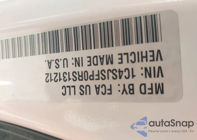 1C4SJSFP0RS131212: 42503269