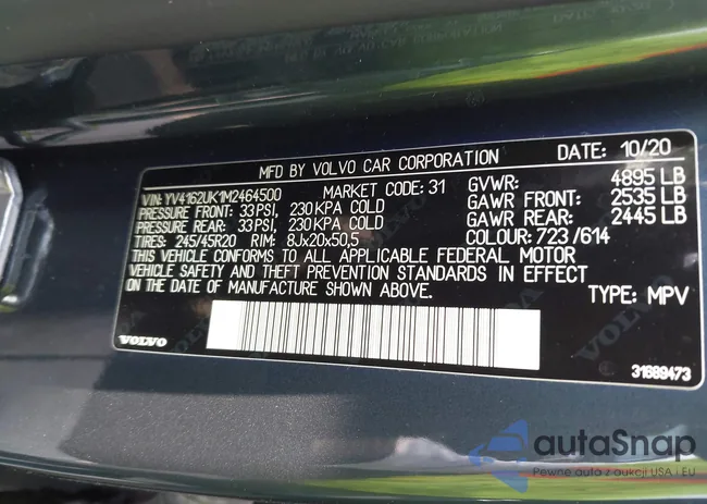 YV4162UK1M2464500: 42504680