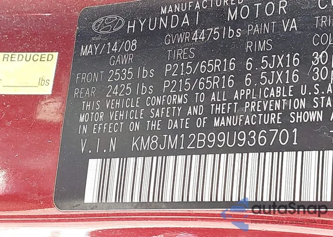 KM8JM12B99U936701: 42504689