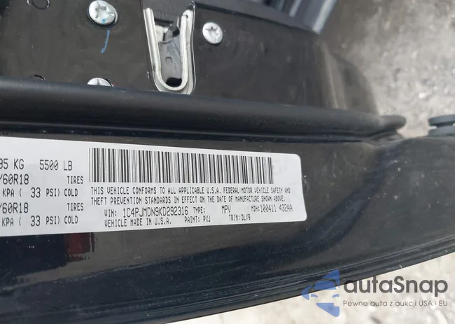 1C4PJMDN9KD292316: 42504755