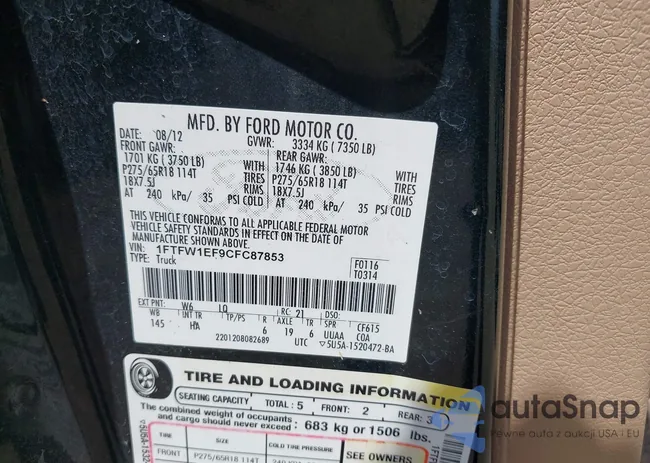 1FTFW1EF9CFC87853: 42504835