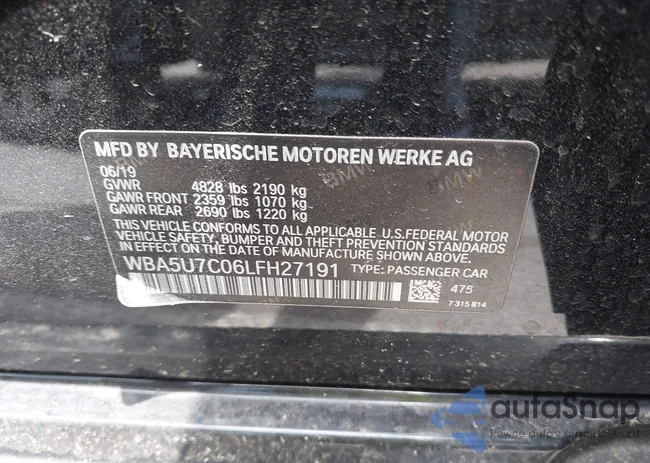 WBA5U7C06LFH27191: 42504851