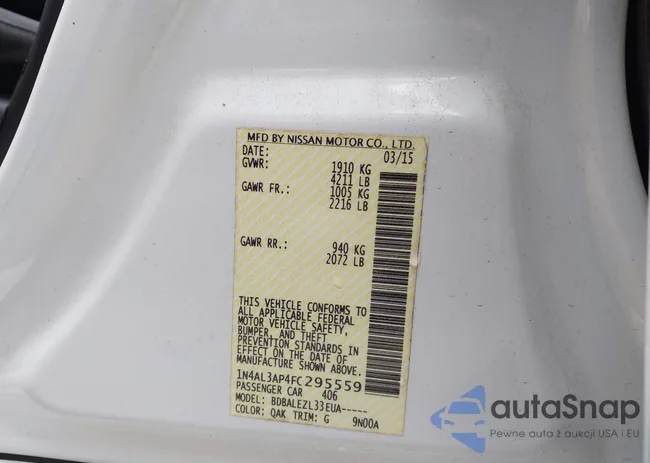 1N4AL3AP4FC295559: 42504875