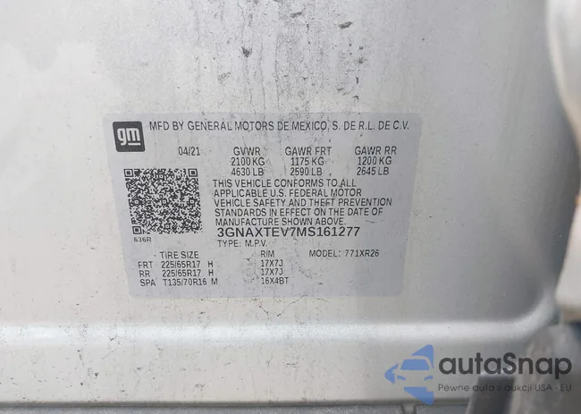 3GNAXTEV7MS161277: 42504917