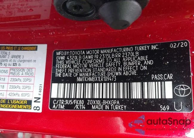 NMTKHMBX1LR109473: 42504943