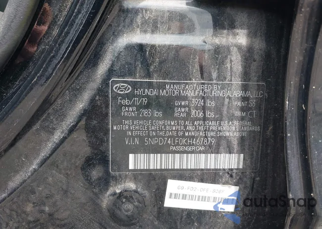 5NPD74LF0KH467879: 42504988