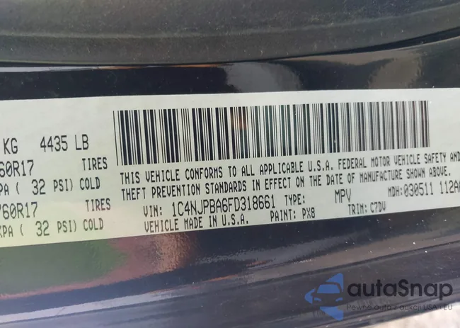 1C4NJPBA6FD318661: 42504234