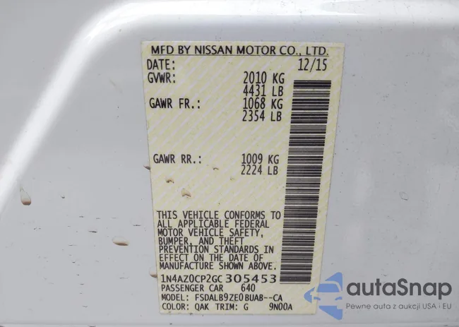 1N4AZ0CP2GC305453: 42504440