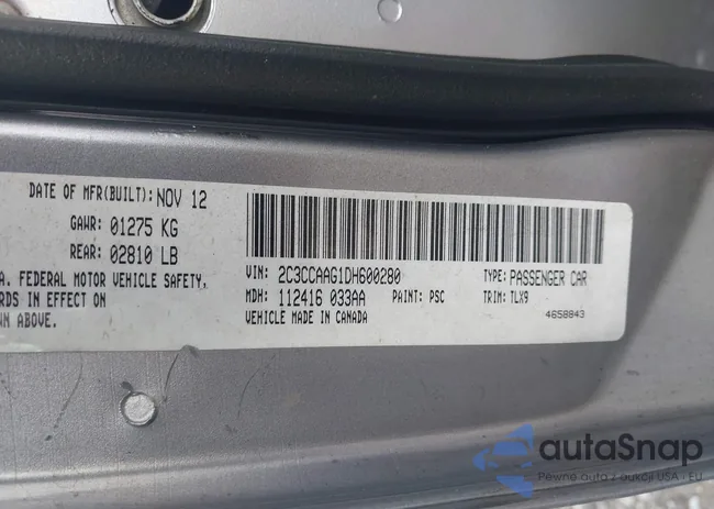 2C3CCAAG1DH600280: 42504503