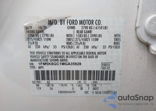 1FM5K8GC1MGA35928: 42504523