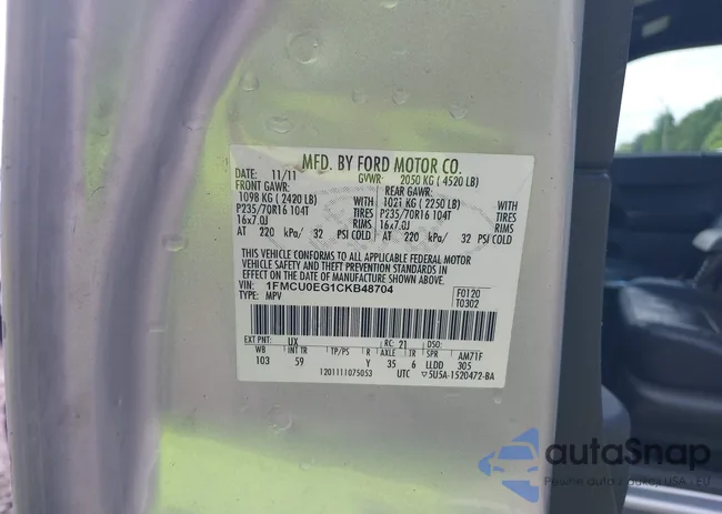 1FMCU0EG1CKB48704: 42505788