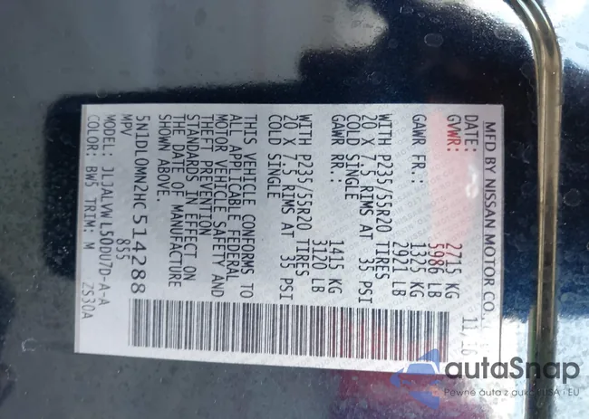 5N1DL0MN2HC514288: 42505861