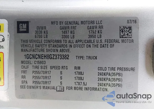 1GCNCNEH8GZ373382: 42505915