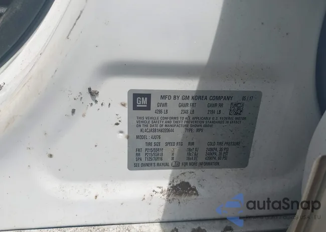 KL4CJASB1HB220644: 42506016