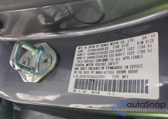 JHLRE3H79AC002697: 42506070