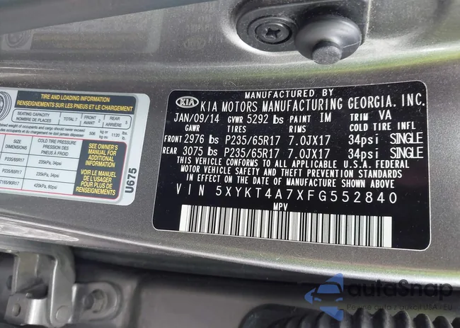 5XYKT4A7XFG552840: 42506120