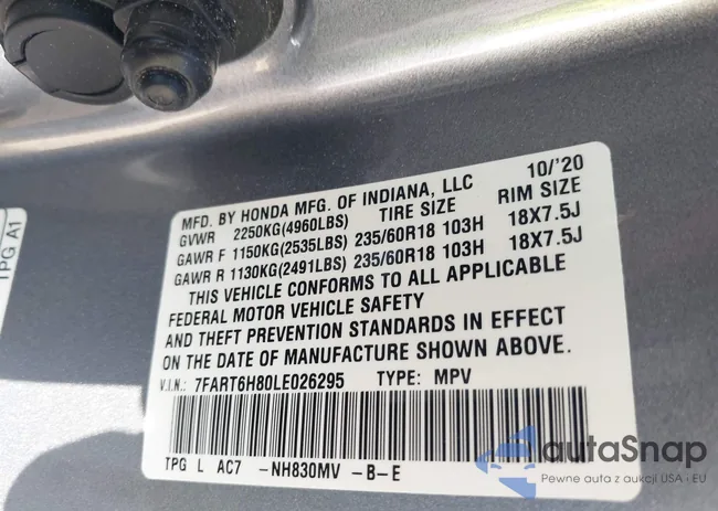 7FART6H80LE026295: 42506208