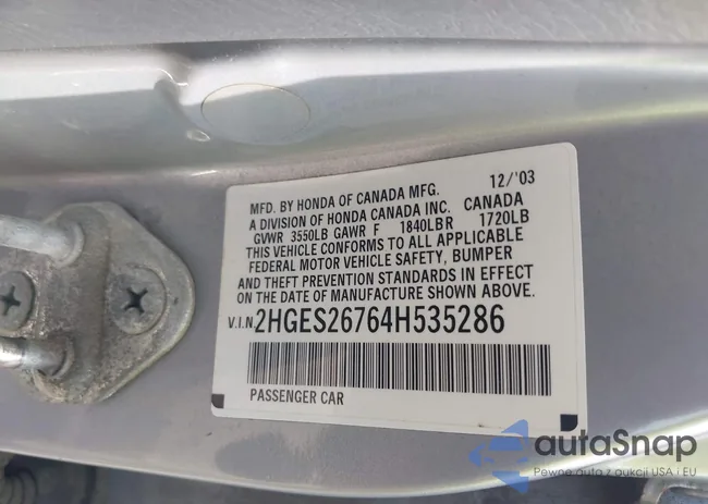2HGES26764H535286: 42505626