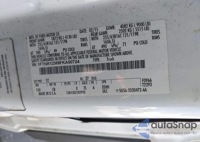 1FTNR1ZM9FKA50724: 42506872