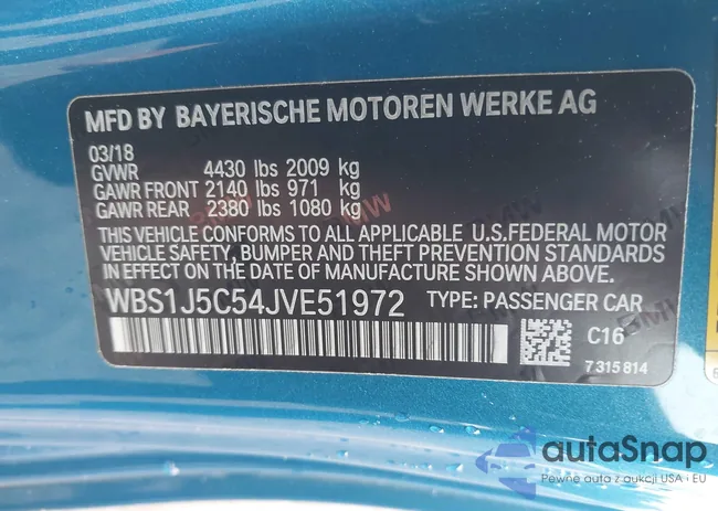 WBS1J5C54JVE51972: 42507007