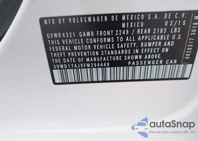 3VWD17AJ9FM294449: 42507227