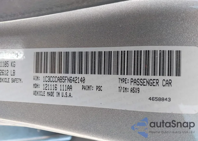 1C3CCCAB5FN642140: 42506535