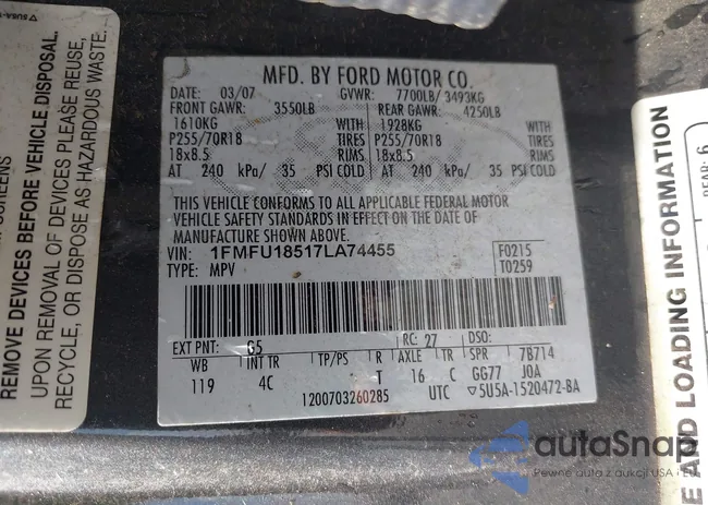 1FMFU18517LA74455: 41509917