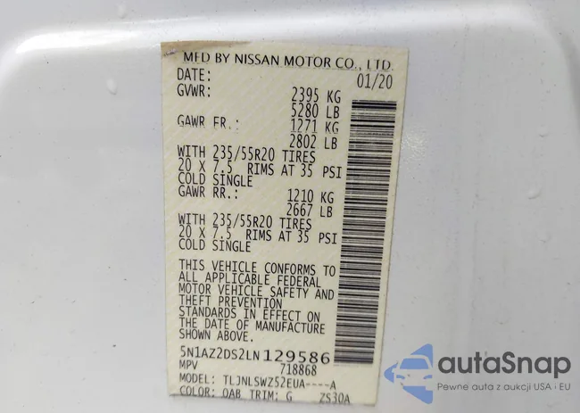 5N1AZ2DS2LN129586: 41510146