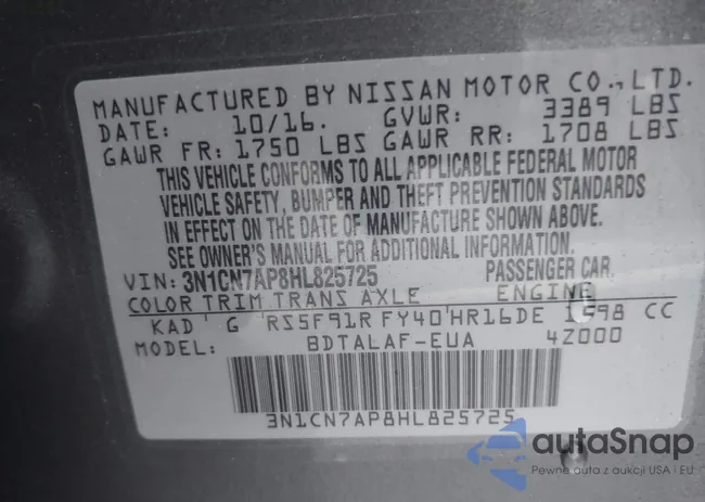 3N1CN7AP8HL825725: 41511159