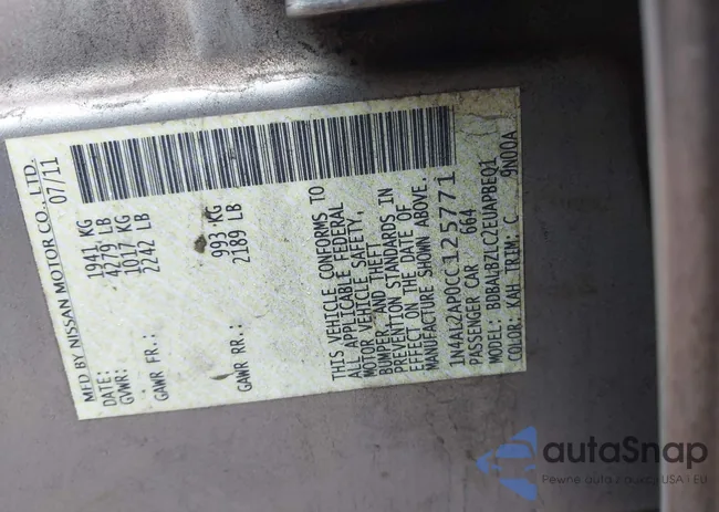 1N4AL2AP0CC125771: 41511740