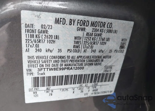 3FTTW8E99PRA12000: 41513082