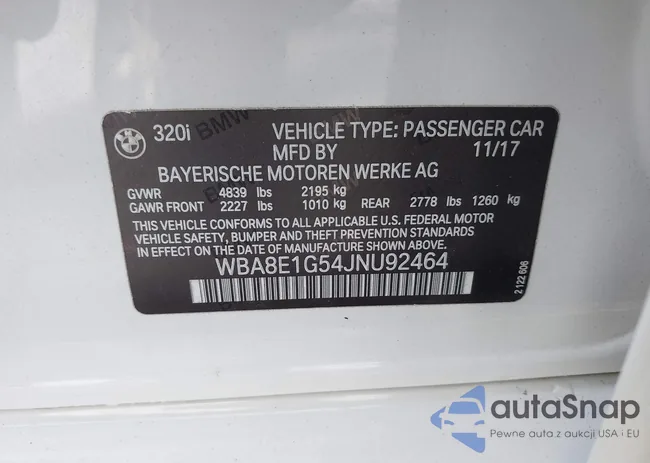 WBA8E1G54JNU92464: 41514829