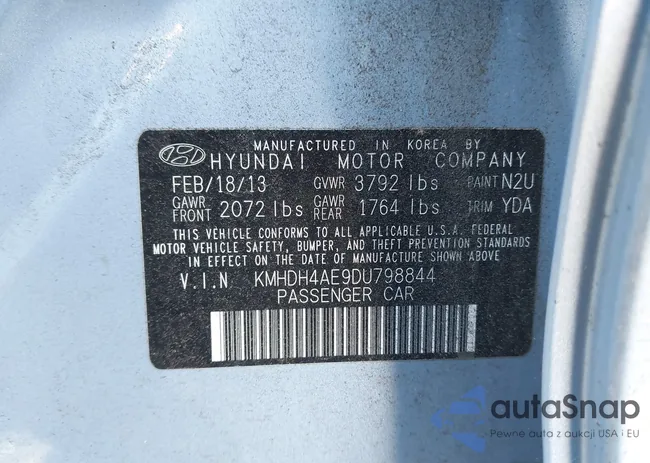 KMHDH4AE9DU798844: 41514977