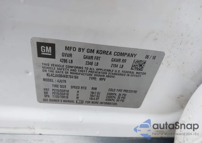 KL4CJASB4KB704184: 41514453