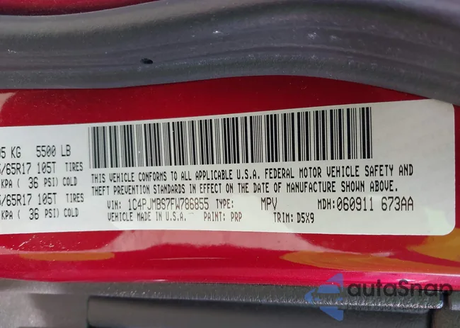 1C4PJMBS7FW786855: 41514500