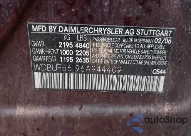 WDBUF56J96A944409: 41516632