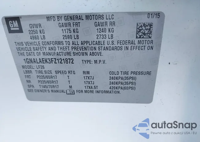 1GNALAEK3FZ121872: 41518607