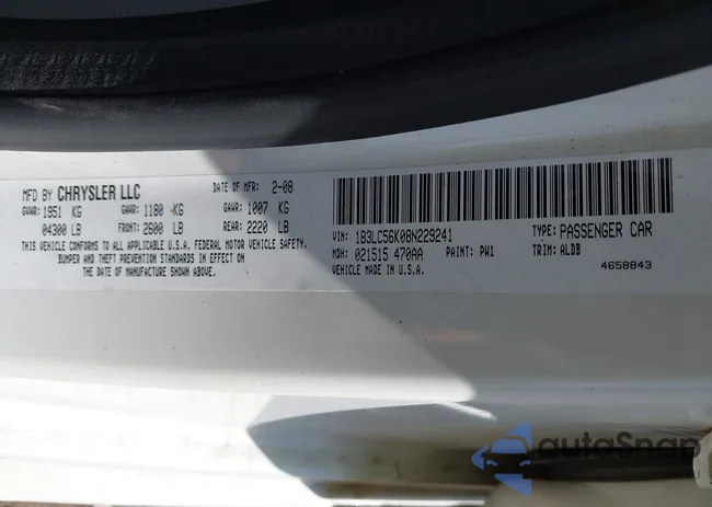 1B3LC56K08N229241: 41519662